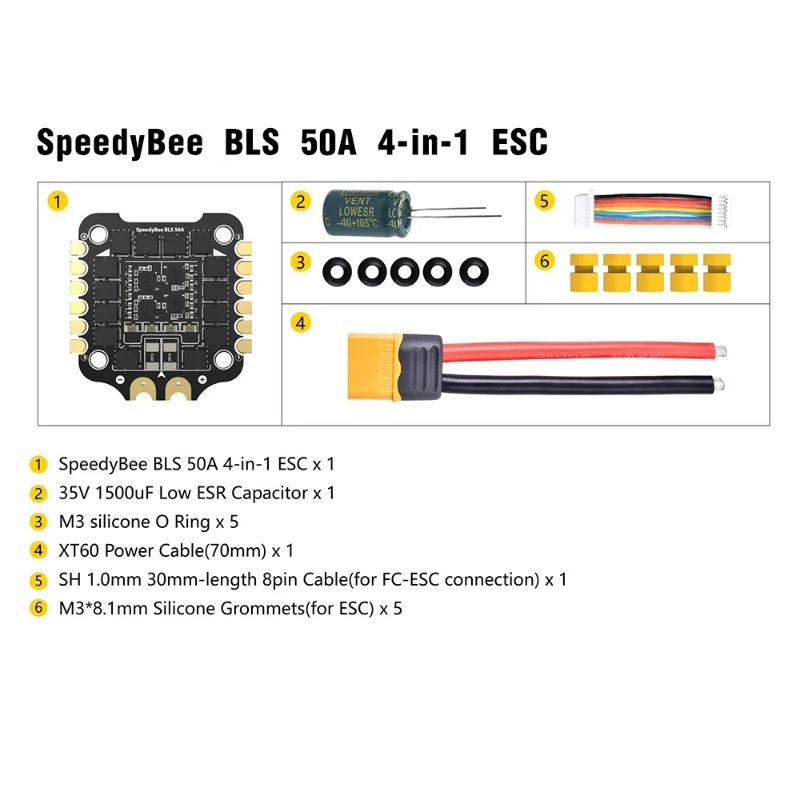 Speedybee F405 V4 Bls 55A Stack - ชุดควบคุมการบิน SpeedyBee F405 V3/V4 FC ESC